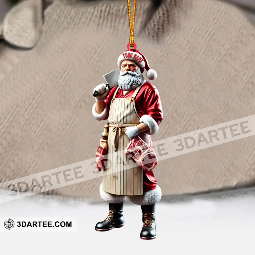 Butcher Santa Home Decor Christmas Ornament Personalized Ornament Ornament
