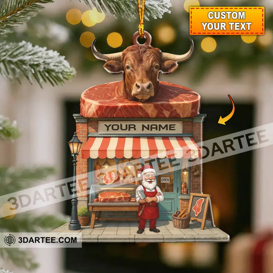 Butcher Santa Home Decor Christmas Ornament Personalized Ornament 3.54’’ / 1 Ornament Ornament