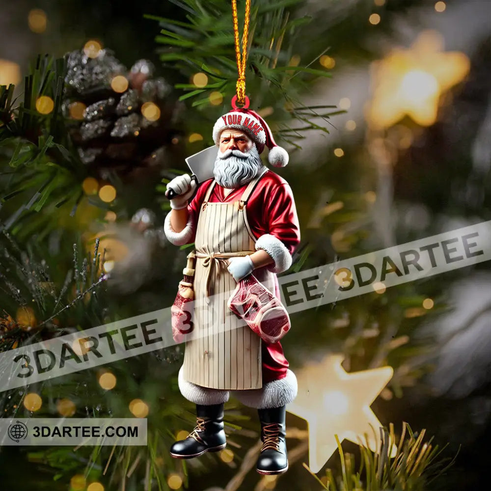 Butcher Santa Home Decor Christmas Ornament Personalized Ornament Ornament