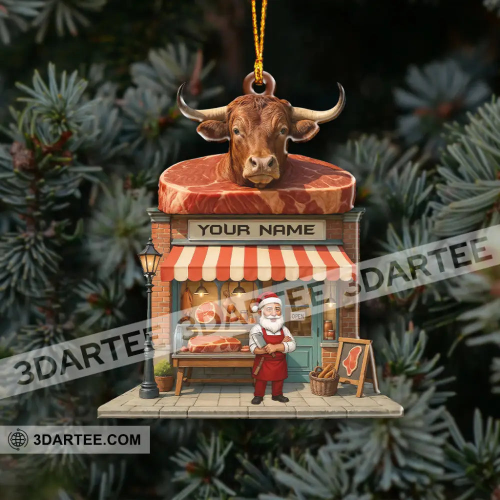Butcher Santa Home Decor Christmas Ornament Personalized Ornament Ornament