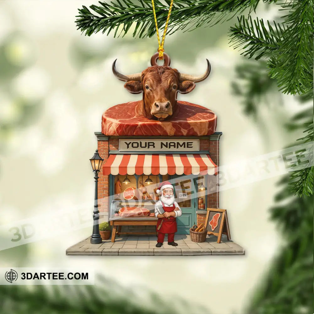 Butcher Santa Home Decor Christmas Ornament Personalized Ornament Ornament