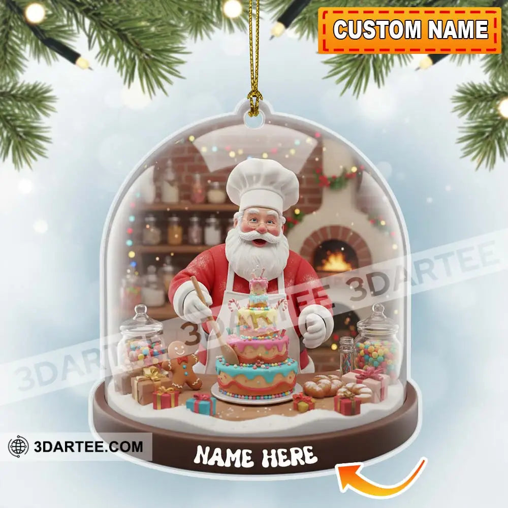 Cake Chef Home Decor Christmas Ornament Personalized Ornament 3.54’’ / 1 Ornament Ornament