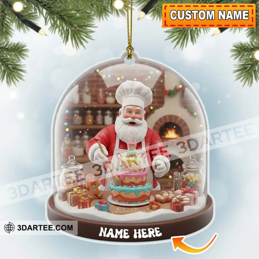 Cake Chef Home Decor Christmas Ornament Personalized Ornament 3.54’’ / 1 Ornament Ornament