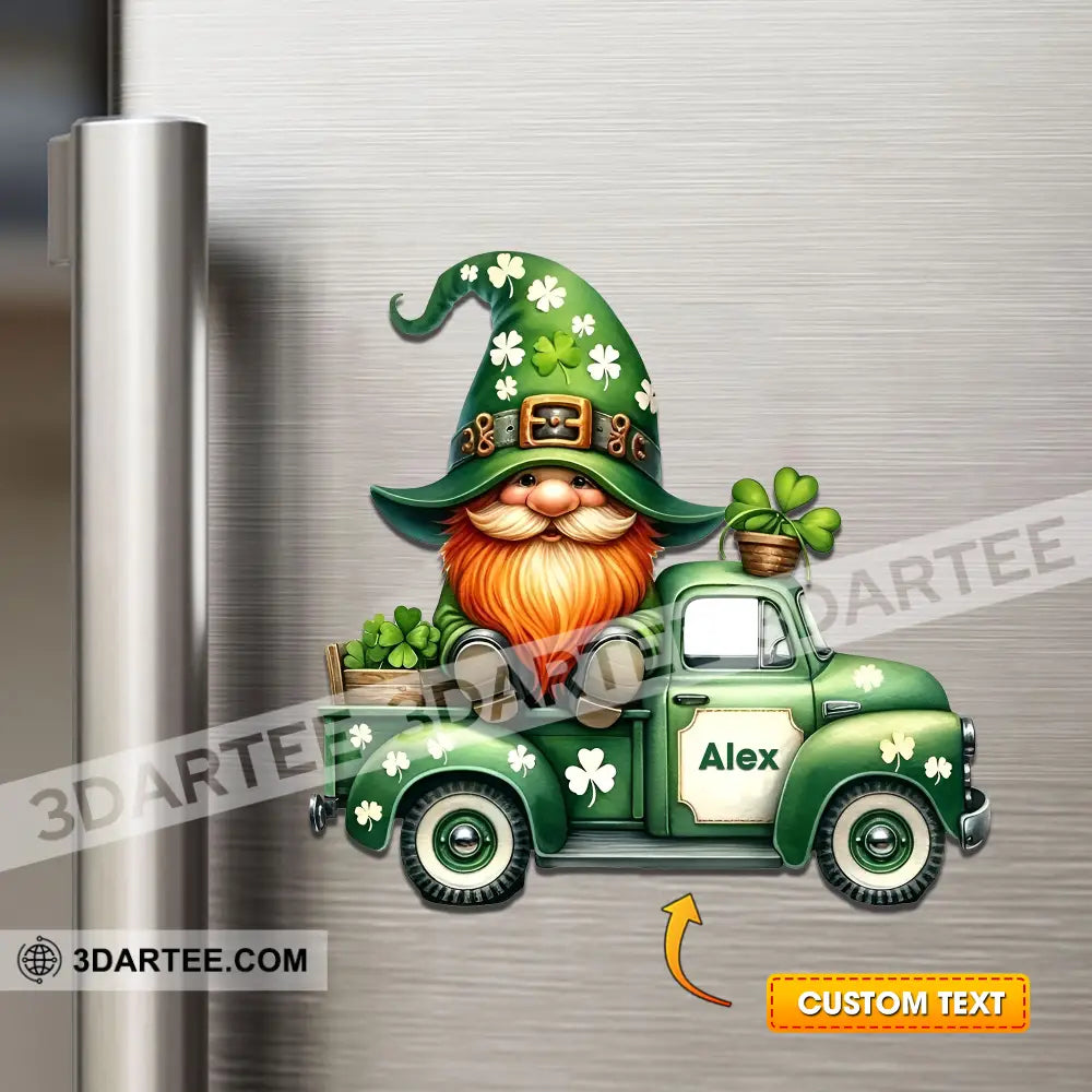 Car Patrick’s Day Fridge Magnet - Personalized 3.54’’ / 1 Piece