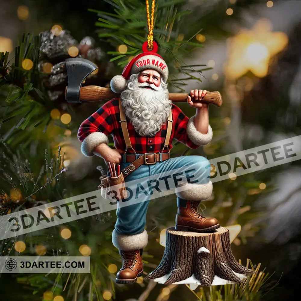 Carpenter Santa Christmas Ornament Personalized Ornament Ornament