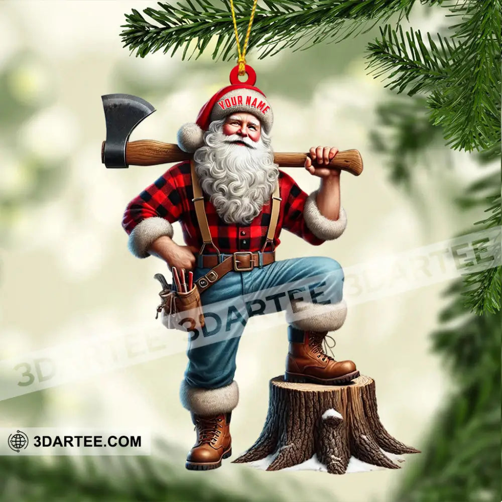 Carpenter Santa Christmas Ornament Personalized Ornament Ornament