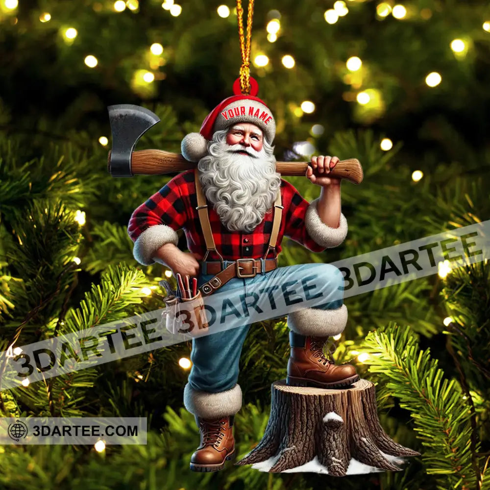 Carpenter Santa Christmas Ornament Personalized Ornament Ornament