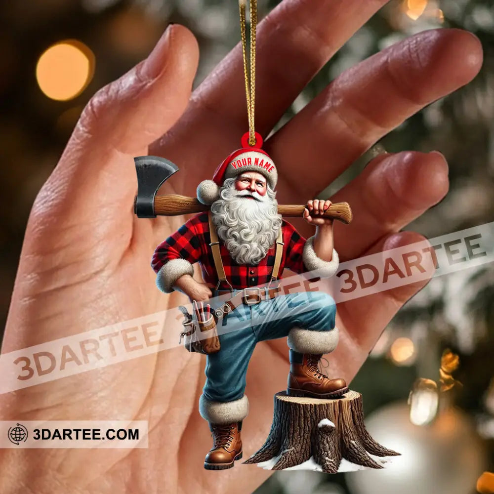 Carpenter Santa Christmas Ornament Personalized Ornament Ornament