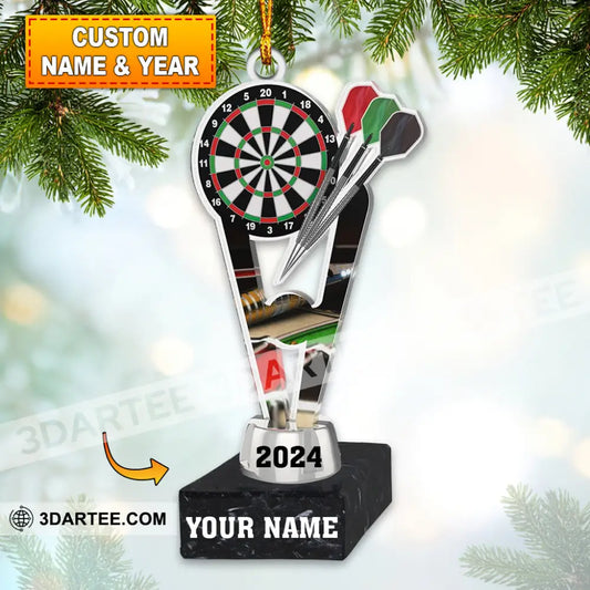 Champion Darts Cup Home Decor Christmas Ornament Personalized Ornament 3.54’’ / 1 Ornament Ornament