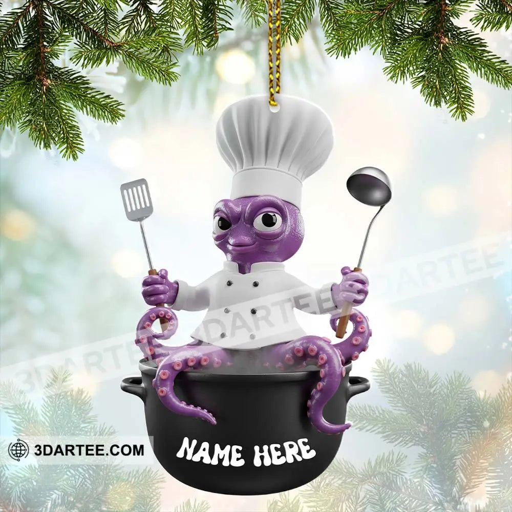 Chef Home Decor Christmas Ornament Personalized Ornament Ornament