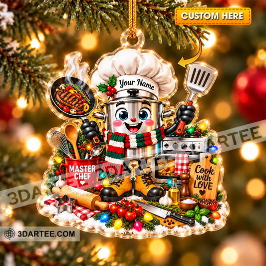 Chef Home Decor Christmas Ornament Personalized Ornament - 3.54’’ / 1 Ornament - Ornament