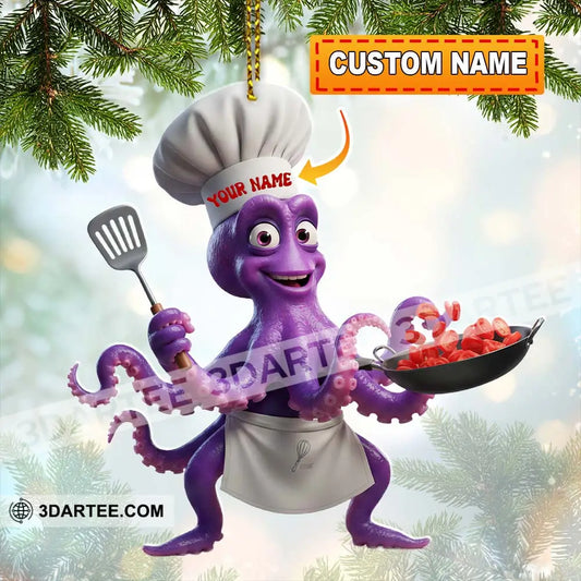 Chef Home Decor Christmas Ornament Personalized Ornament 3.54’’ / 1 Ornament Ornament