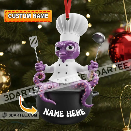 Chef Home Decor Christmas Ornament Personalized Ornament 3.54’’ / 1 Ornament Ornament