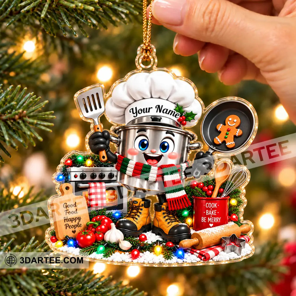 Chef Home Decor Christmas Ornament Personalized Ornament - Ornament