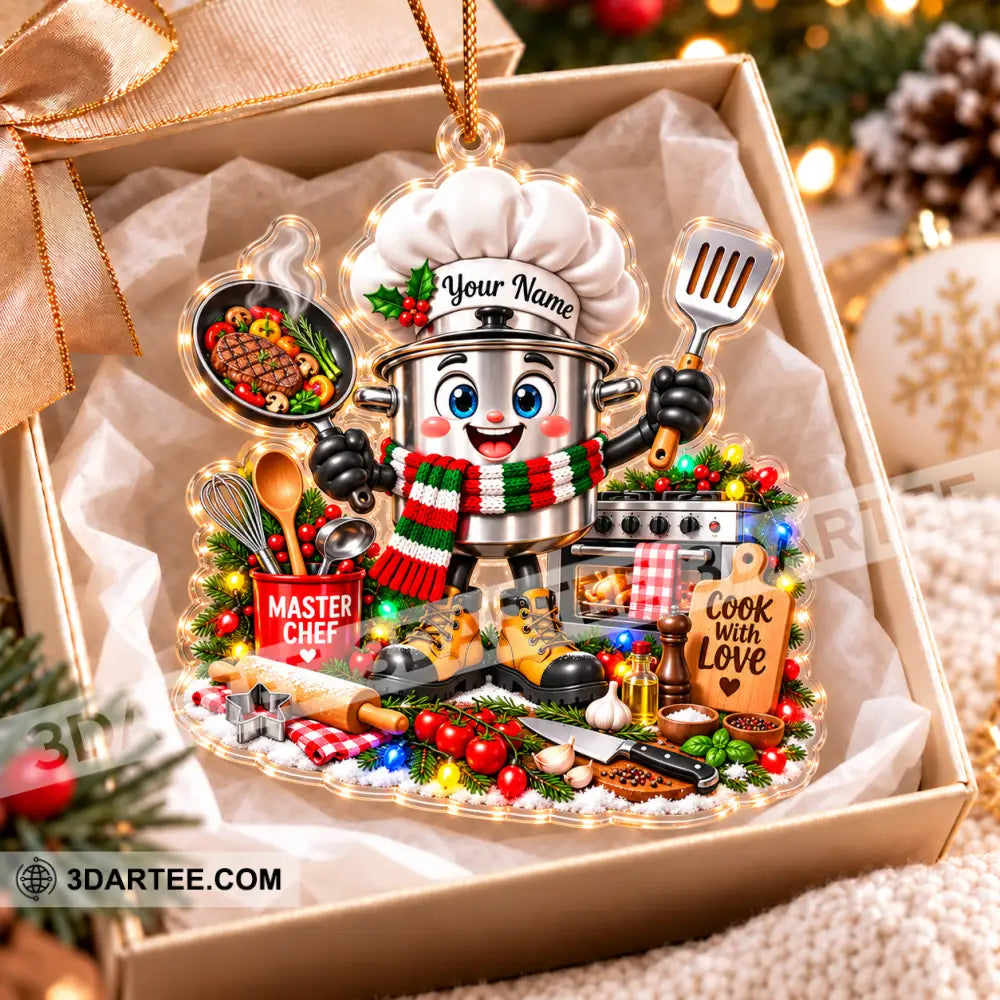 Chef Home Decor Christmas Ornament Personalized Ornament - Ornament