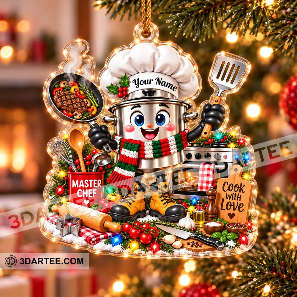Chef Home Decor Christmas Ornament Personalized Ornament - Ornament
