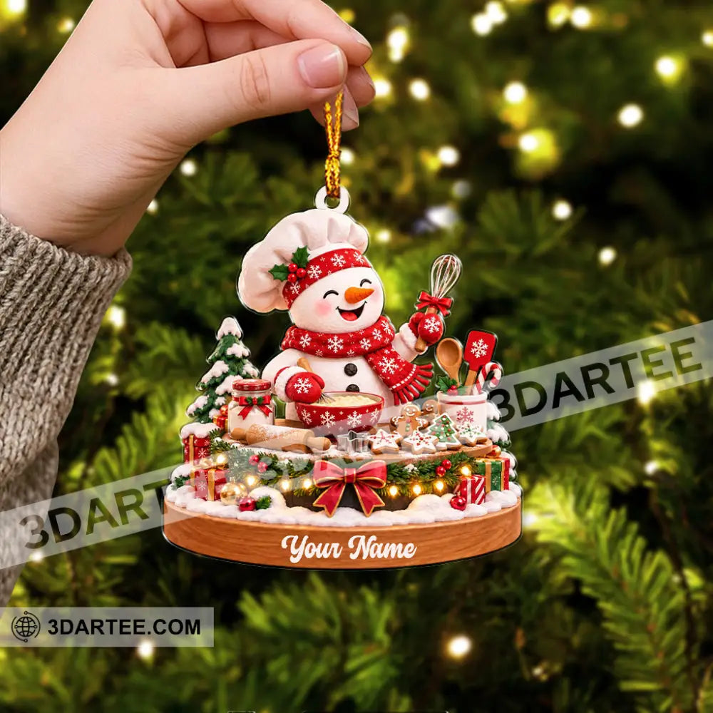 Chef Home Decor Christmas Ornament Personalized Ornament - Ornament