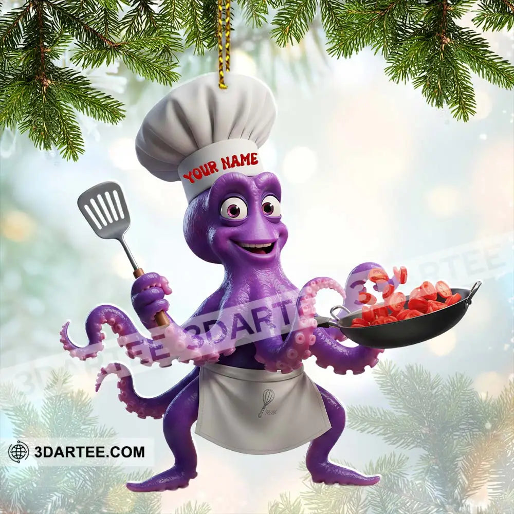 Chef Home Decor Christmas Ornament Personalized Ornament Ornament