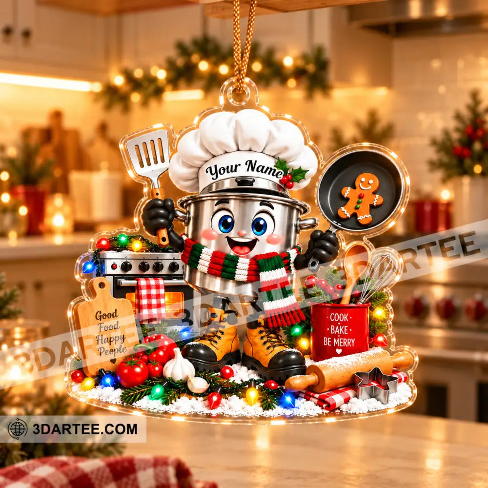 Chef Home Decor Christmas Ornament Personalized Ornament - Ornament