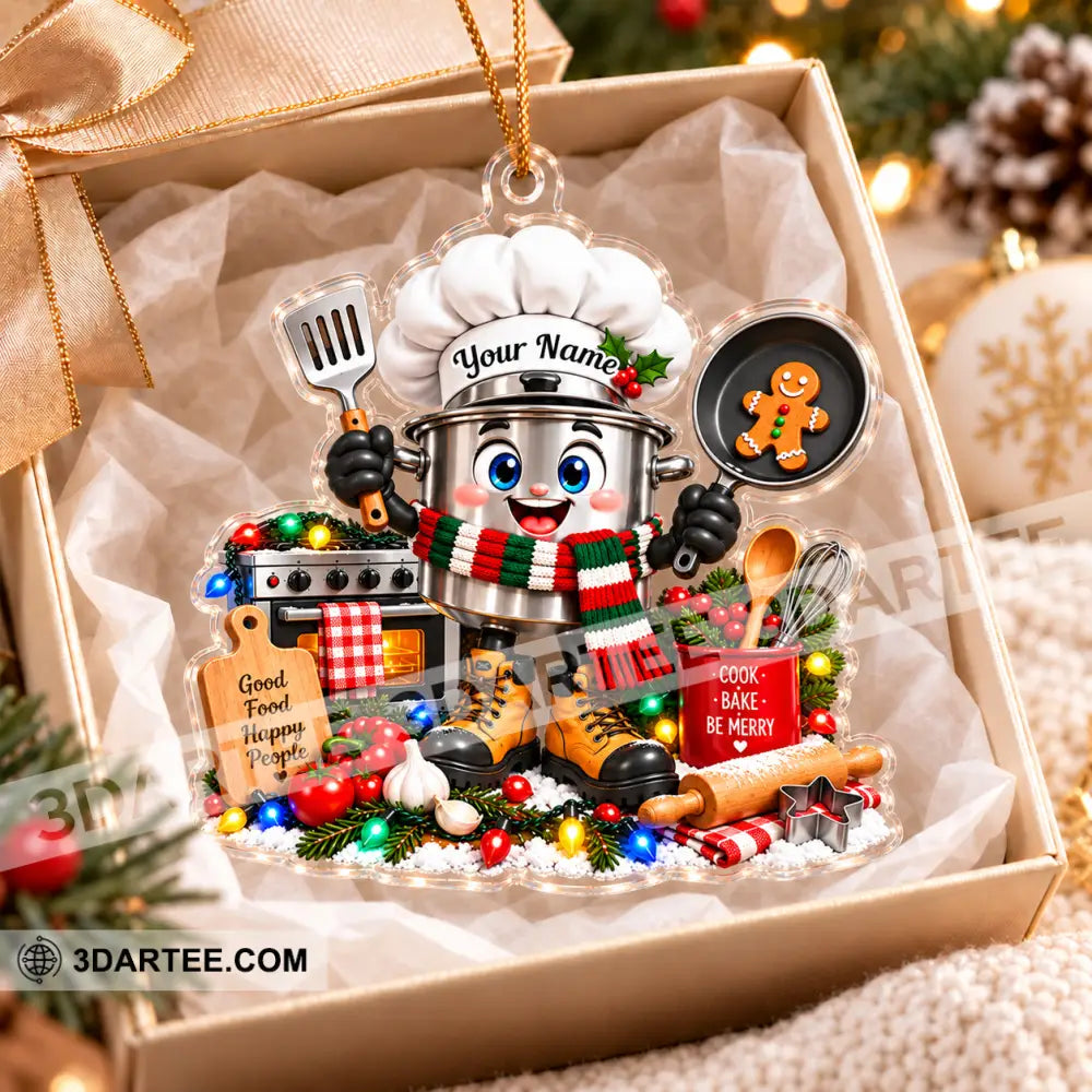 Chef Home Decor Christmas Ornament Personalized Ornament - Ornament