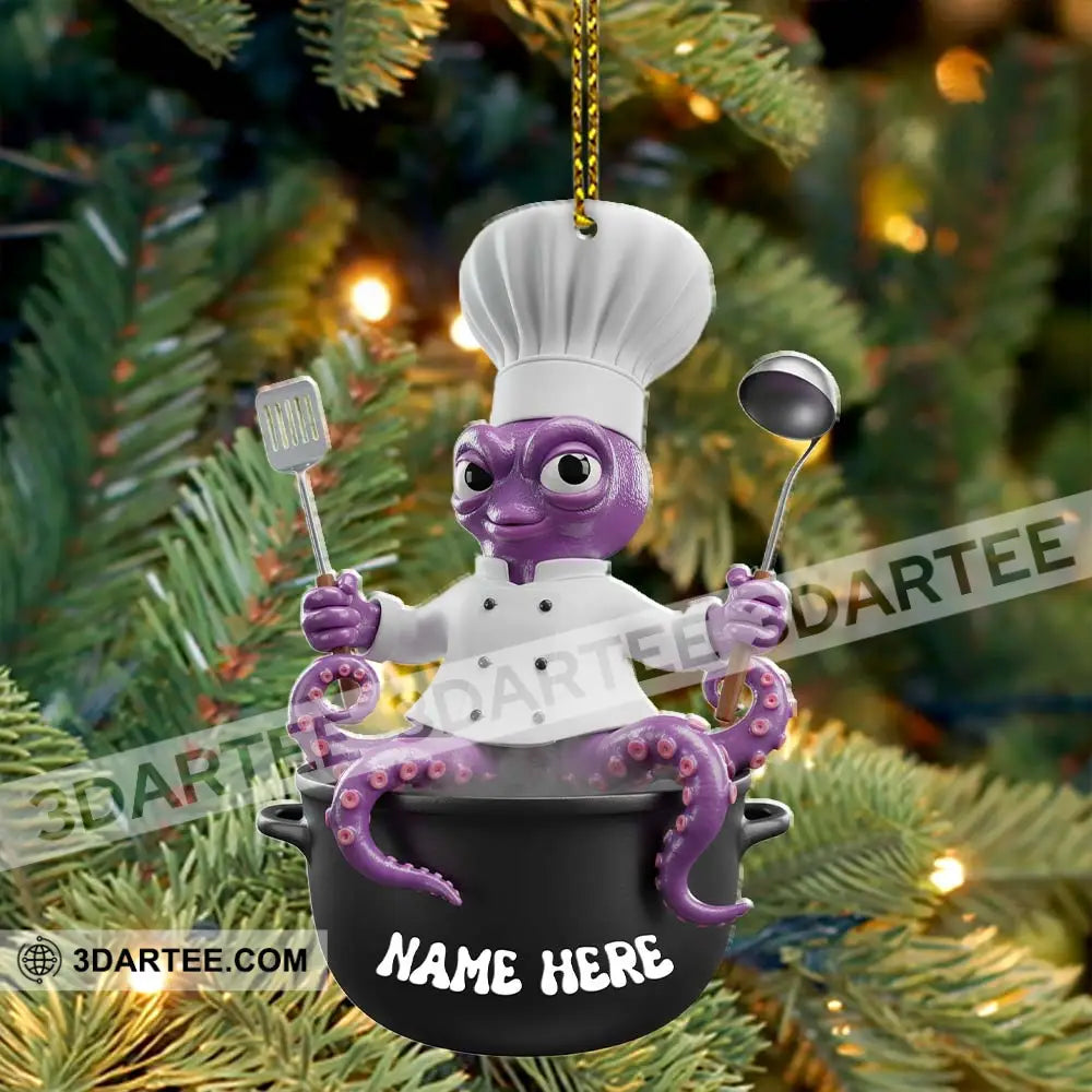 Chef Home Decor Christmas Ornament Personalized Ornament Ornament