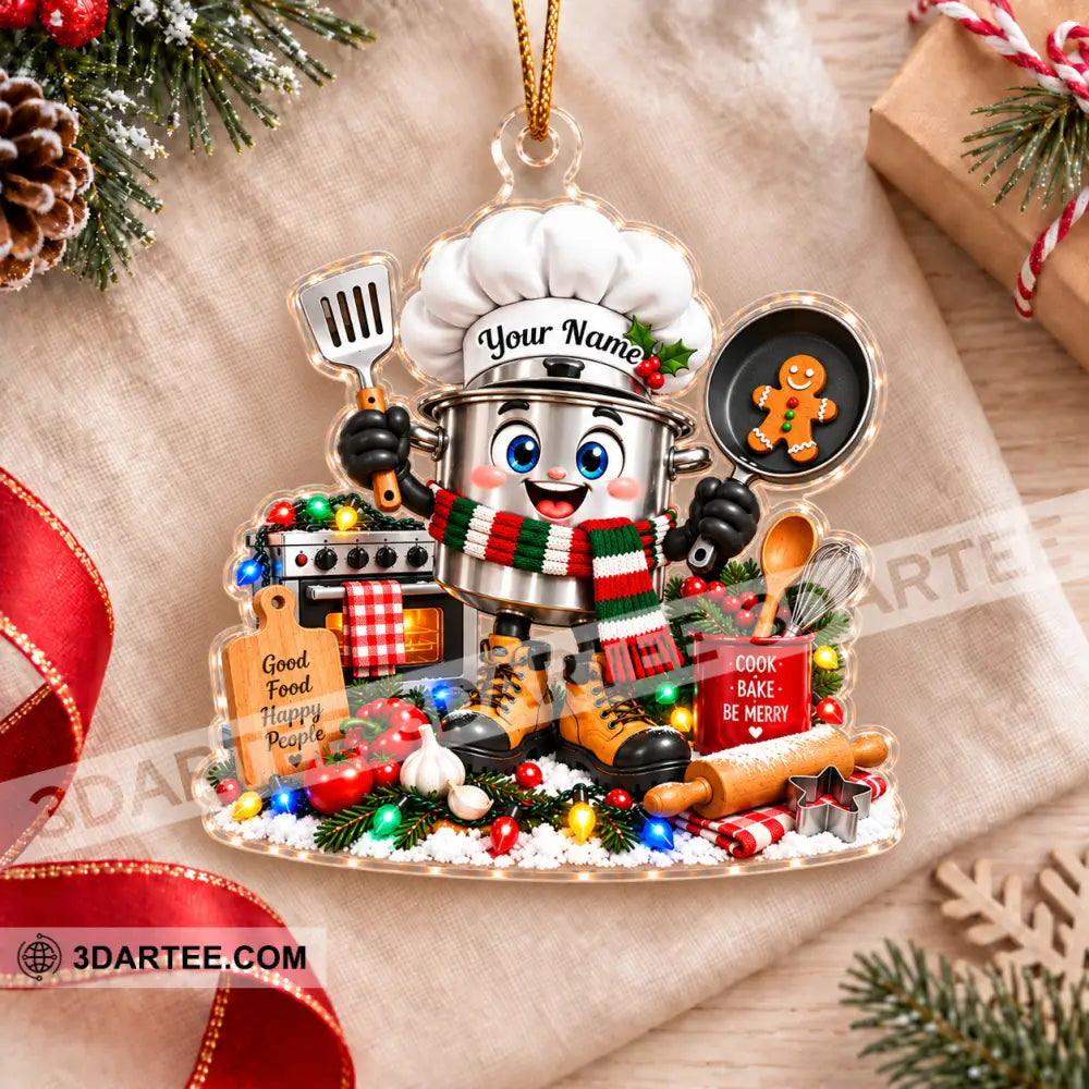 Chef Home Decor Christmas Ornament Personalized Ornament - Ornament