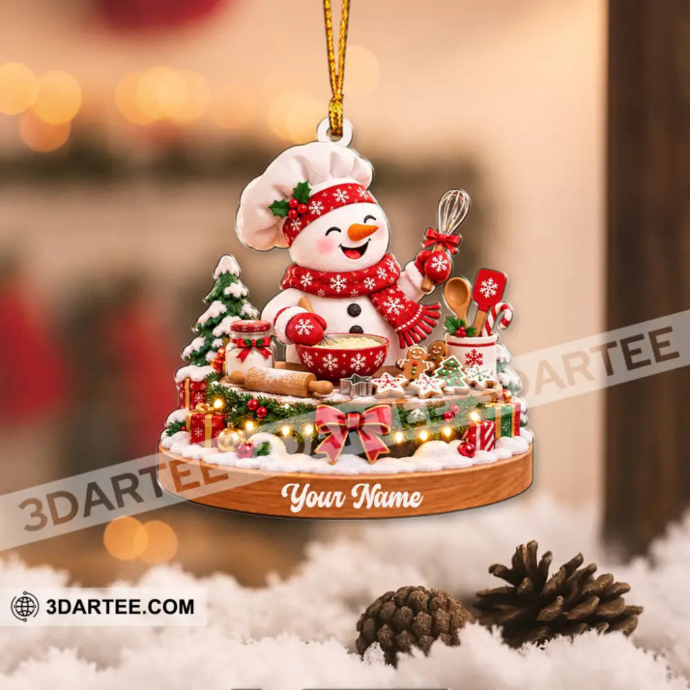Chef Home Decor Christmas Ornament Personalized Ornament - Ornament