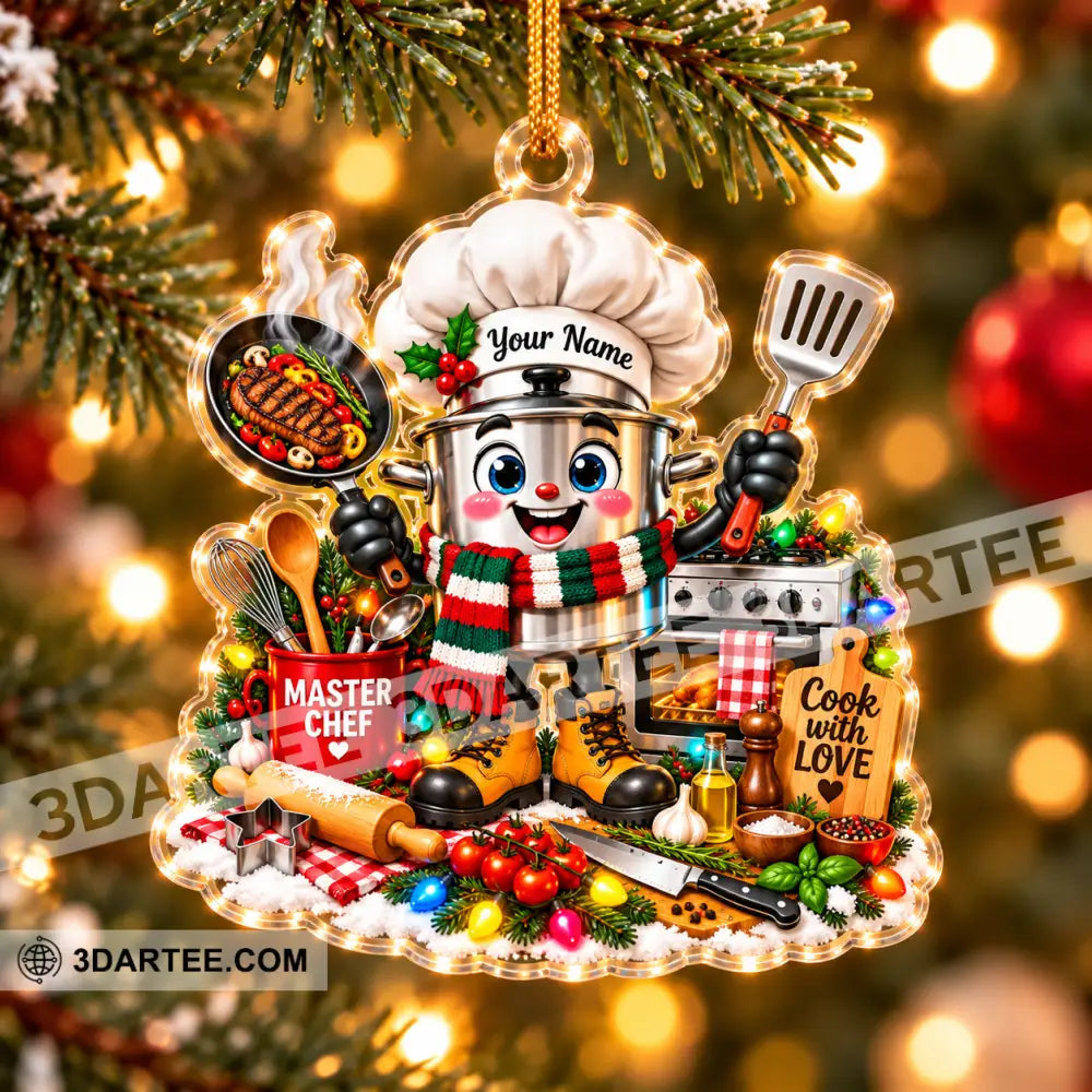 Chef Home Decor Christmas Ornament Personalized Ornament - Ornament