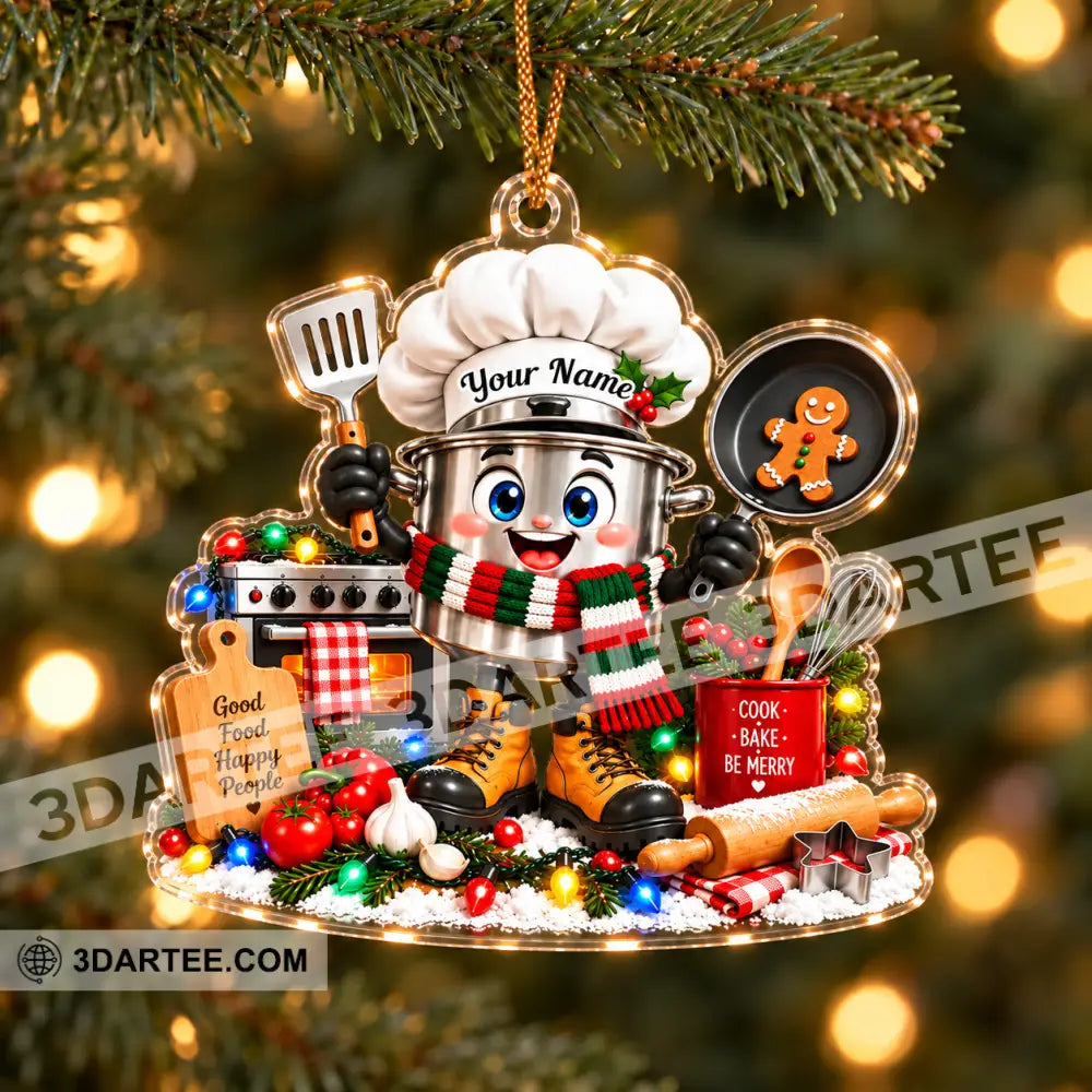 Chef Home Decor Christmas Ornament Personalized Ornament - Ornament