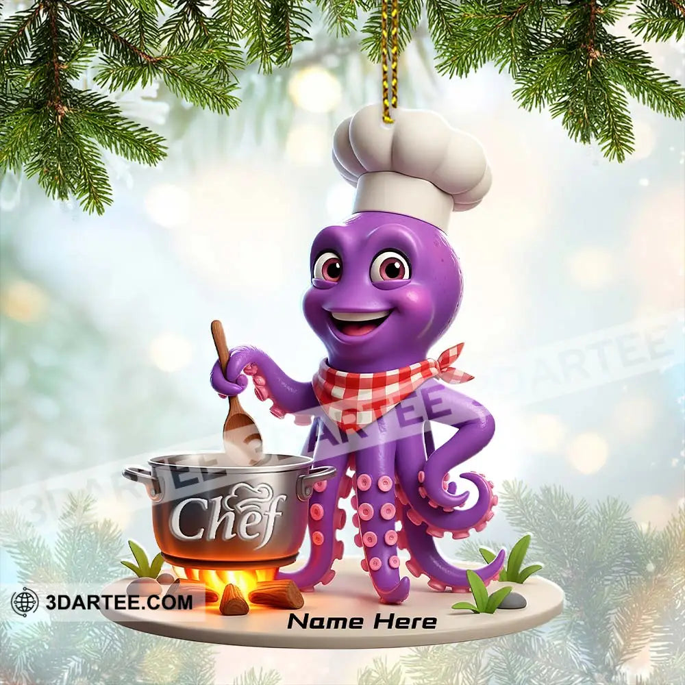 Chef Lover Home Decor Christmas Ornament Personalized Ornament Ornament