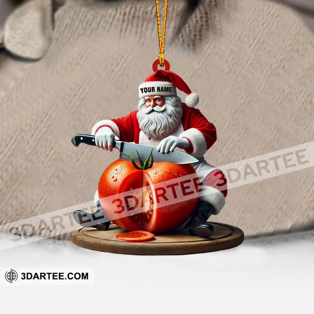Chef Santa Home Decor Christmas Ornament Personalized Ornament Ornament