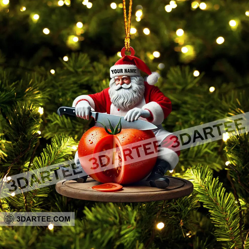 Chef Santa Home Decor Christmas Ornament Personalized Ornament Ornament