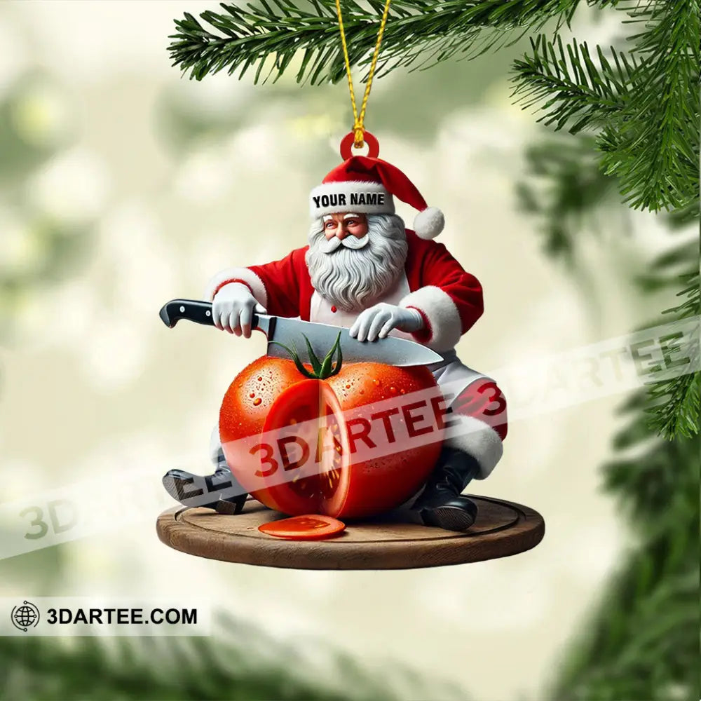 Chef Santa Home Decor Christmas Ornament Personalized Ornament Ornament