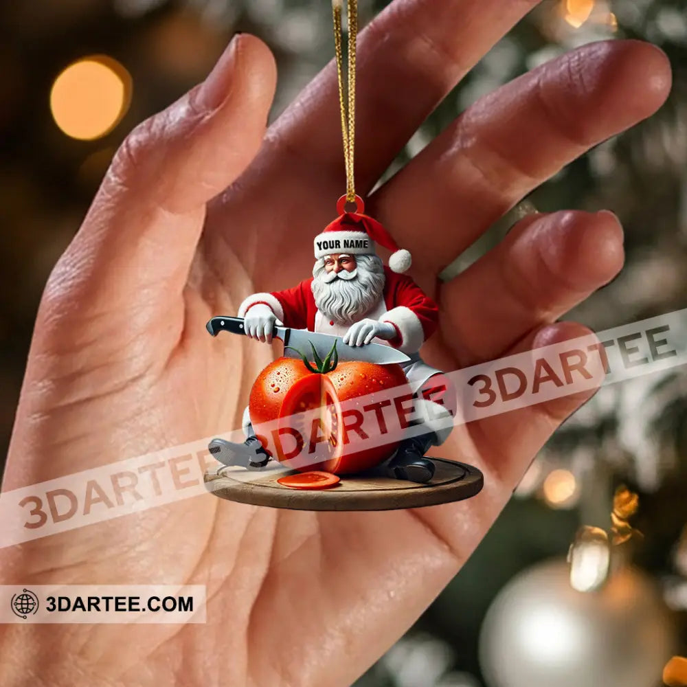 Chef Santa Home Decor Christmas Ornament Personalized Ornament Ornament
