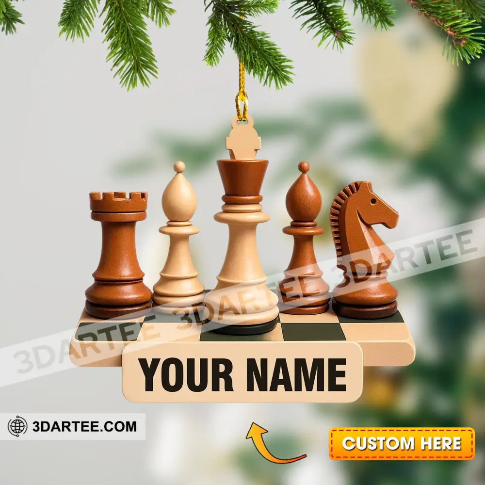 Chess Christmas Home Decor Christmas Ornament Personalized Ornament 3.54’’ / 1 Ornament Ornament