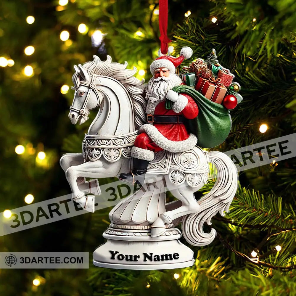 Chess Santa Christmas Ornament Personalized Ornament 3.54’’ / 1 Ornament Ornament