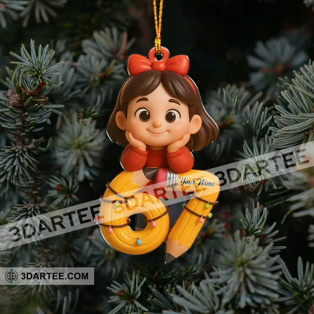 Christmas 67 Cute Girl Home Decor Christmas Ornament Personalized Ornament Ornament