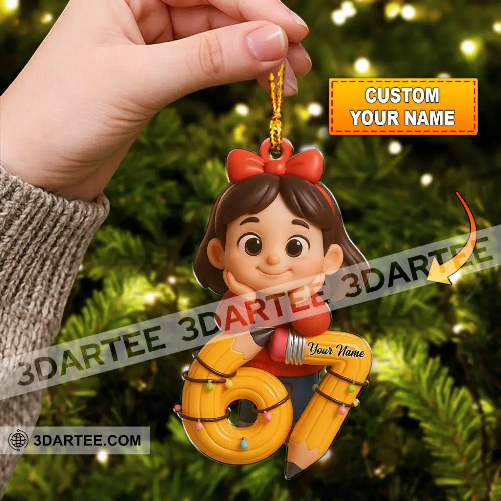 Christmas 67 Cute Girl Home Decor Christmas Ornament Personalized Ornament 3.54’’ / 1 Ornament Ornament