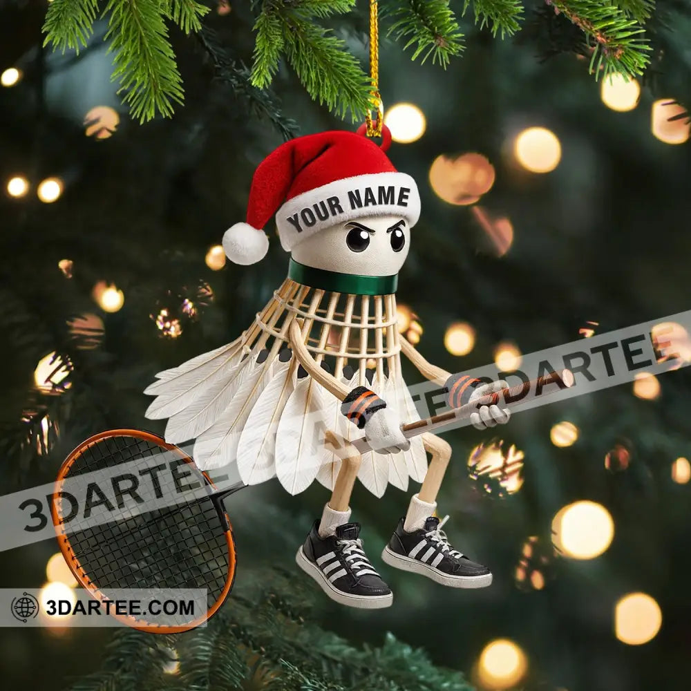 Christmas Badminton Home Decor Christmas Ornament Personalized Ornament Ornament