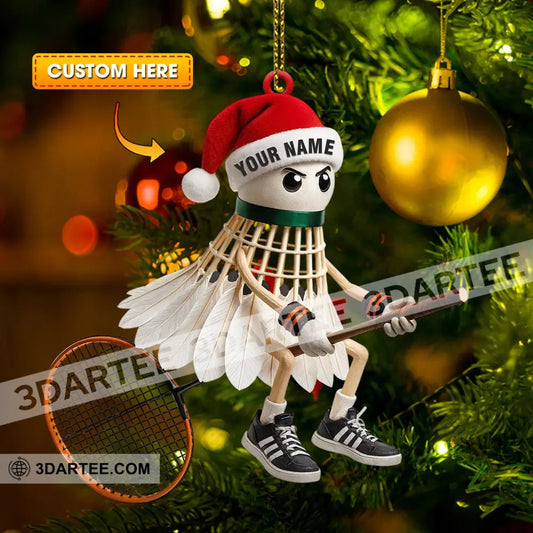 Christmas Badminton Home Decor Christmas Ornament Personalized Ornament 3.54’’ / 1 Ornament Ornament
