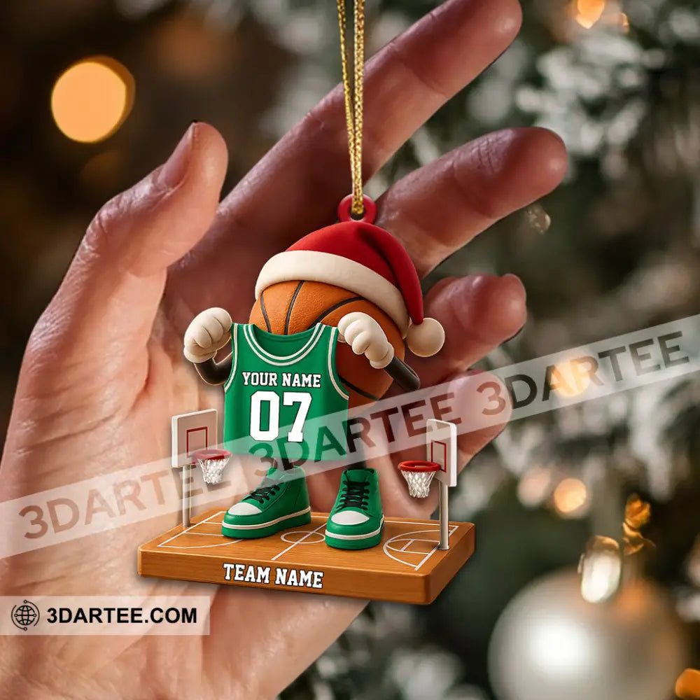Christmas Basketball Home Decor Christmas Ornament Personalized Ornament Ornament