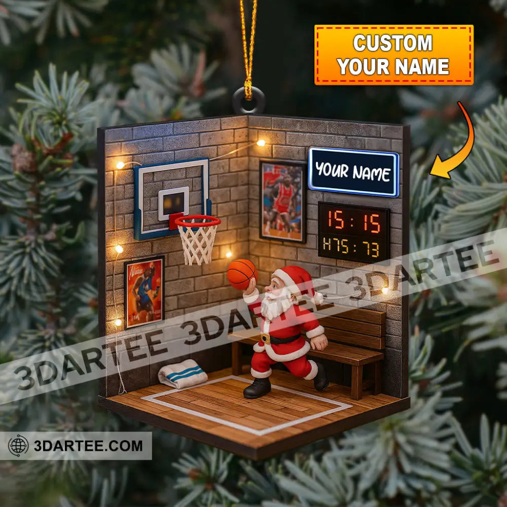 Christmas Basketball Home Decor Christmas Ornament Personalized Ornament 3.54’’ / 1 Ornament Ornament