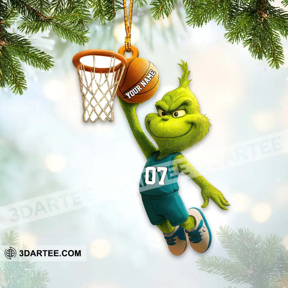 Christmas Basketball Home Decor Christmas Ornament Personalized Ornament Ornament