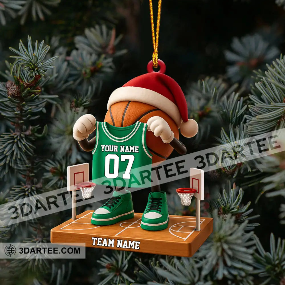 Christmas Basketball Home Decor Christmas Ornament Personalized Ornament Ornament