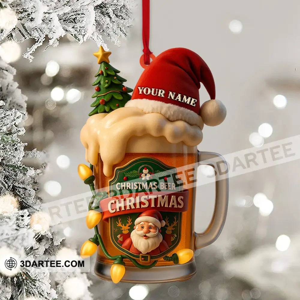 Christmas Beer Home Decor Christmas Ornament Personalized Ornament Ornament