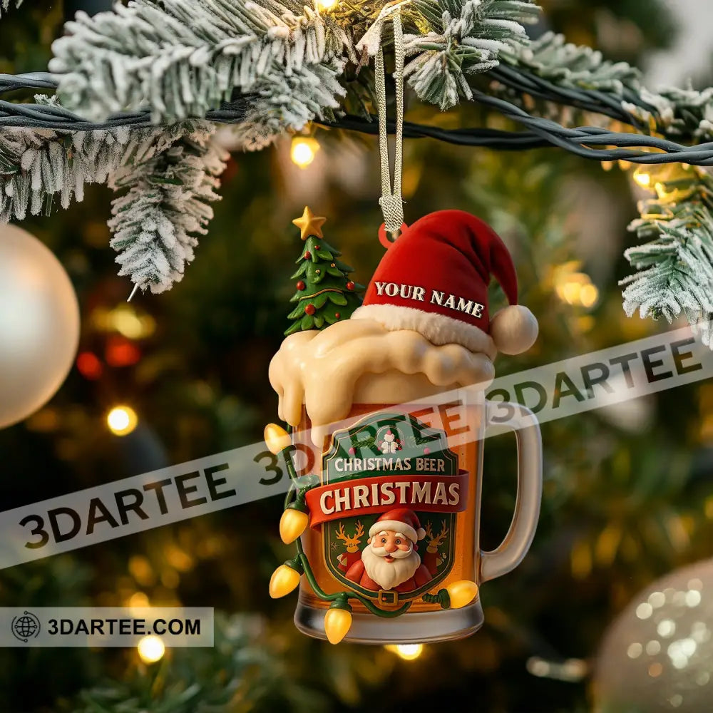 Christmas Beer Home Decor Christmas Ornament Personalized Ornament Ornament