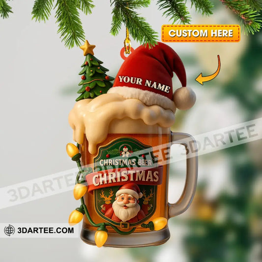 Christmas Beer Home Decor Christmas Ornament Personalized Ornament 3.54’’ / 1 Ornament Ornament