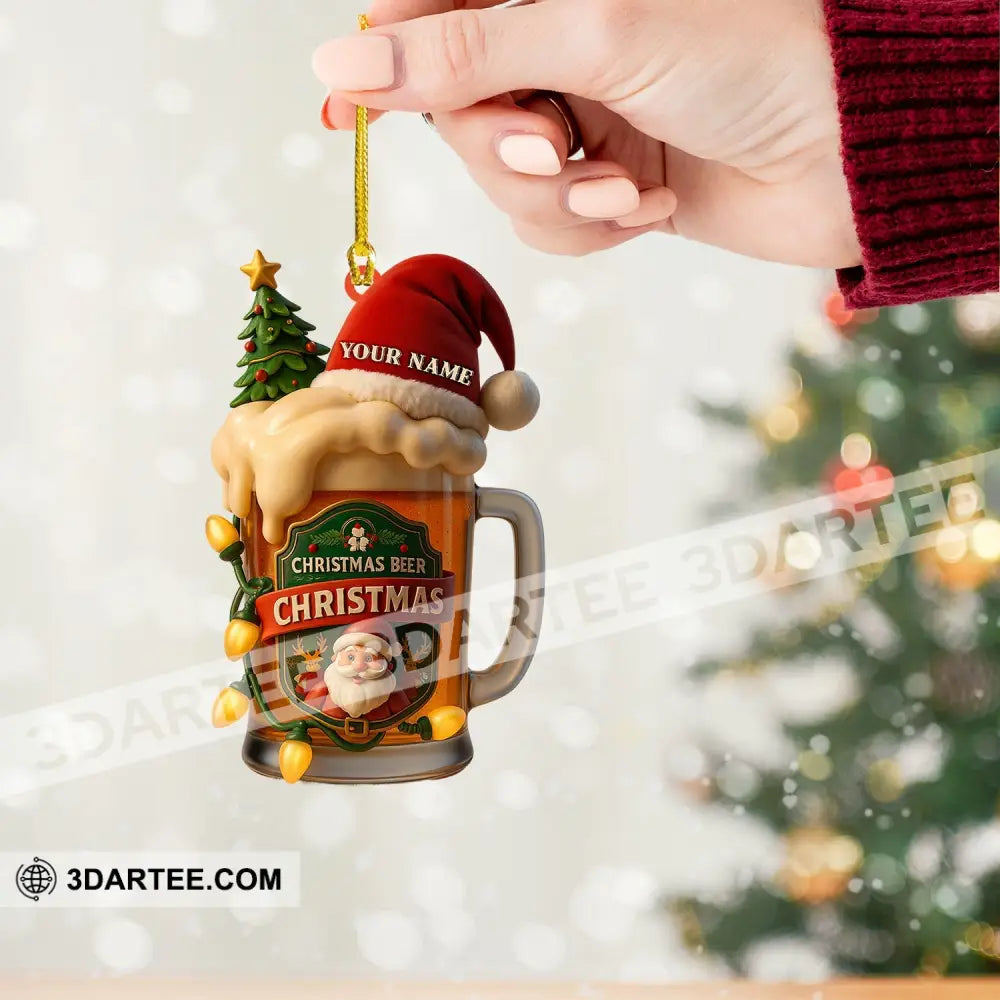Christmas Beer Home Decor Christmas Ornament Personalized Ornament Ornament