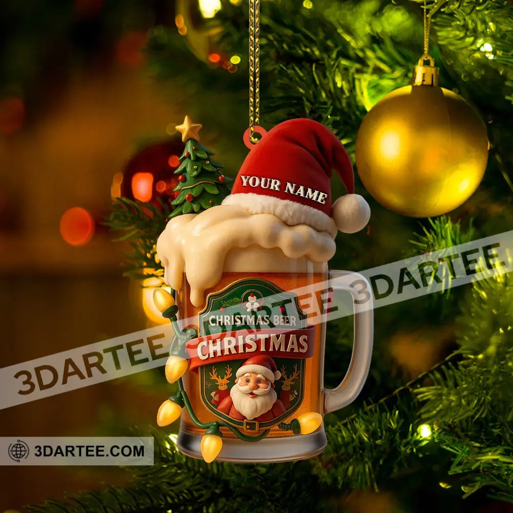 Christmas Beer Home Decor Christmas Ornament Personalized Ornament Ornament