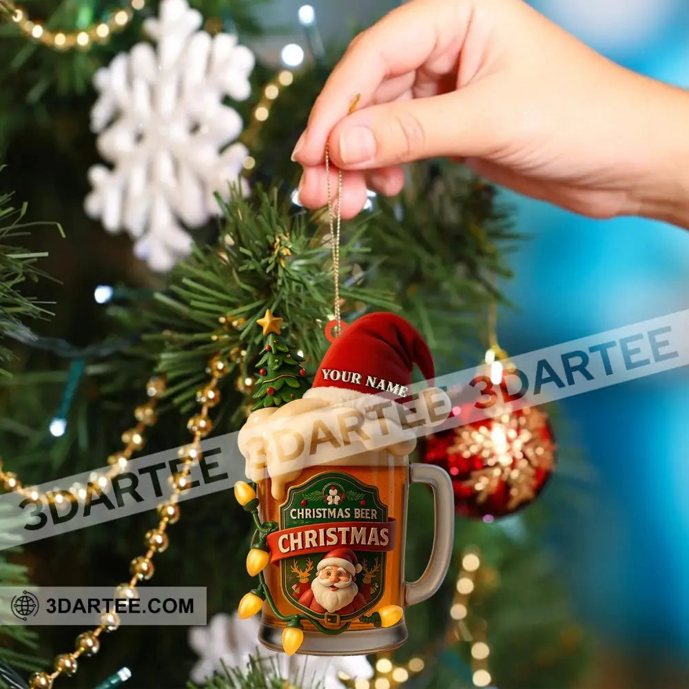 Christmas Beer Home Decor Christmas Ornament Personalized Ornament Ornament
